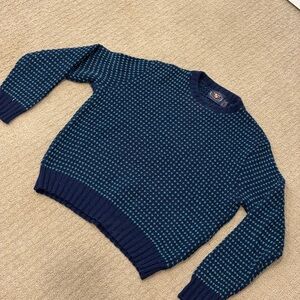 Men's Navy Blue Patterned Sweater